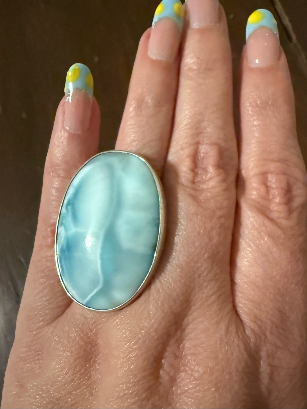 Charles Albert Larimar Statement Ring